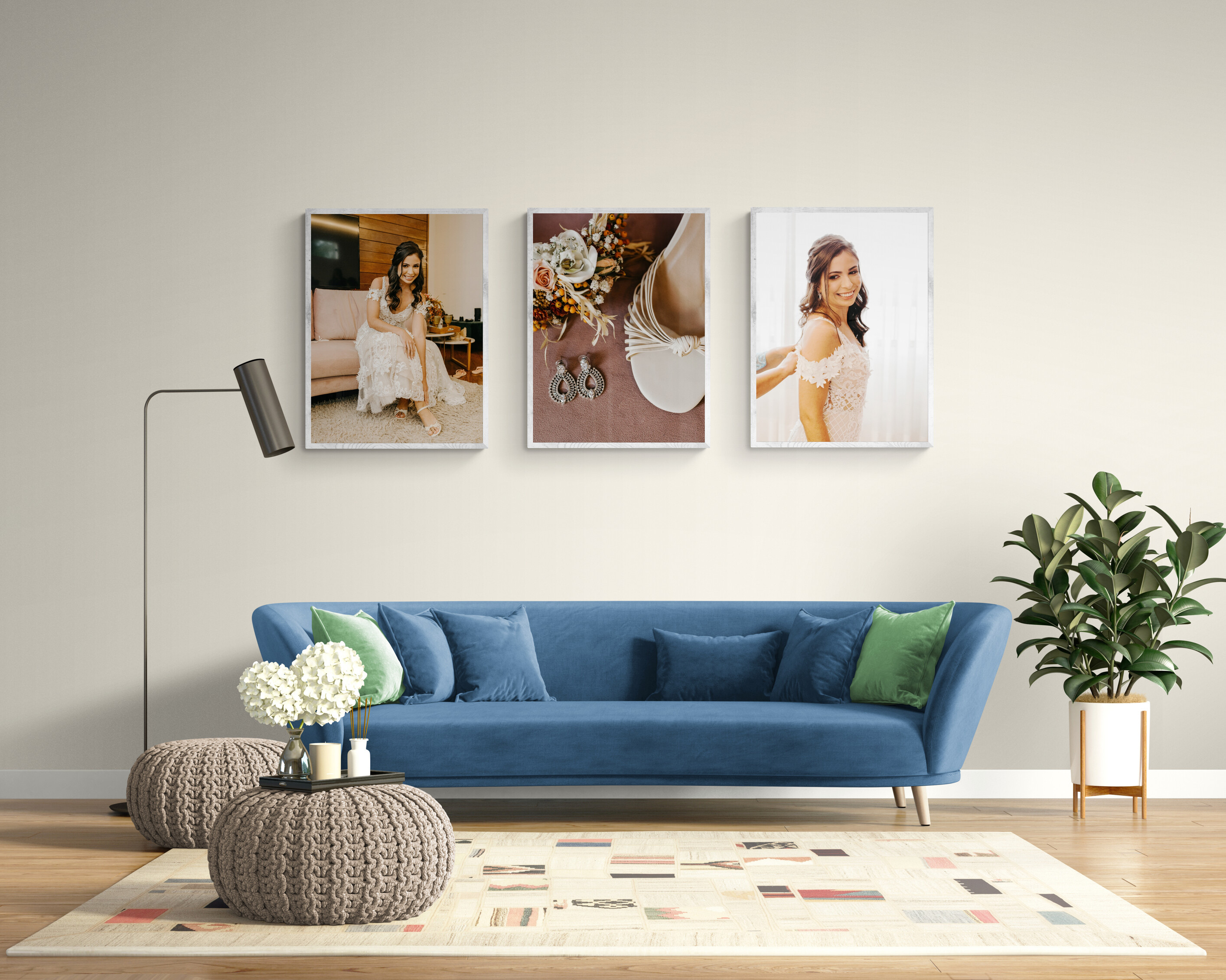 Hickory gallery wall arrangement